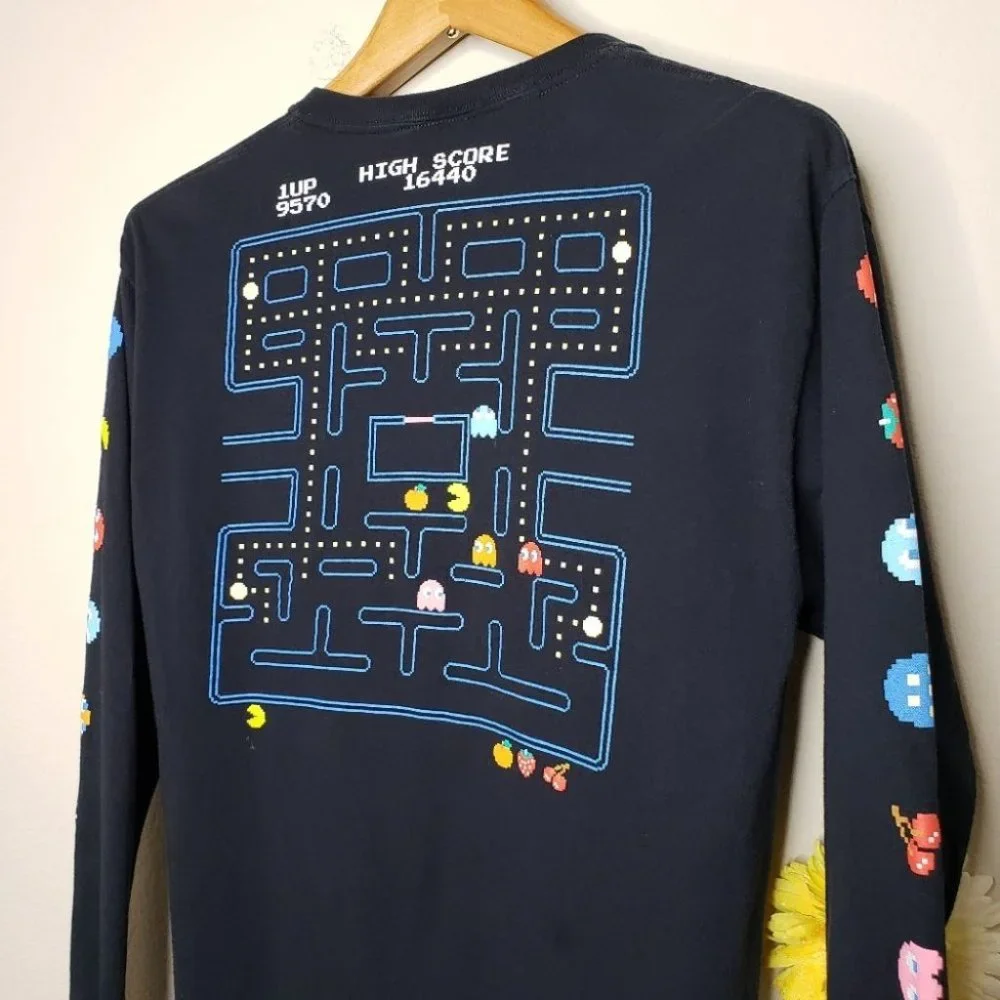 Pac-Man graphic t-shirt black size Medium - Picture 5 of 12